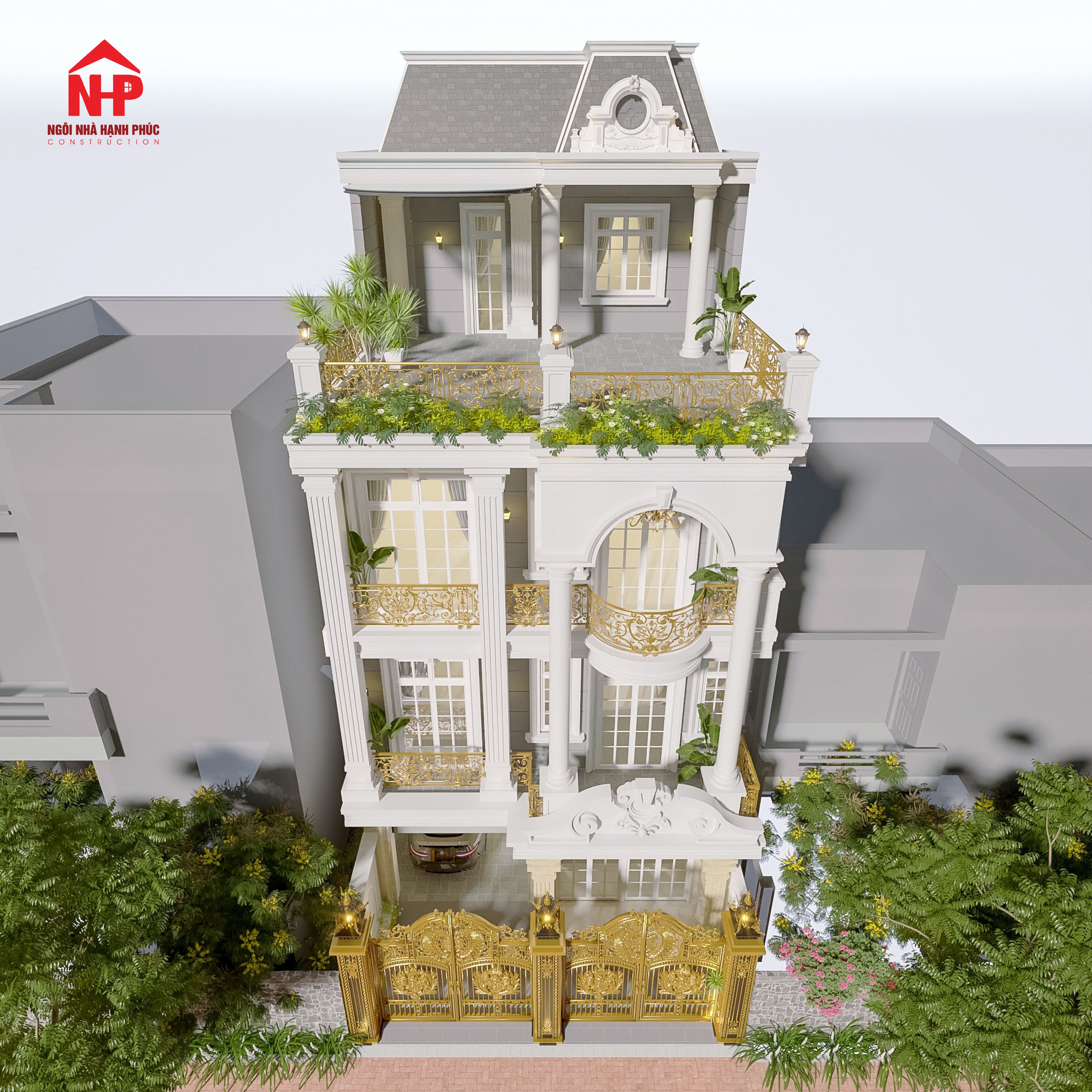 Biệt Thự Tân Cổ Điển Tông Trắng