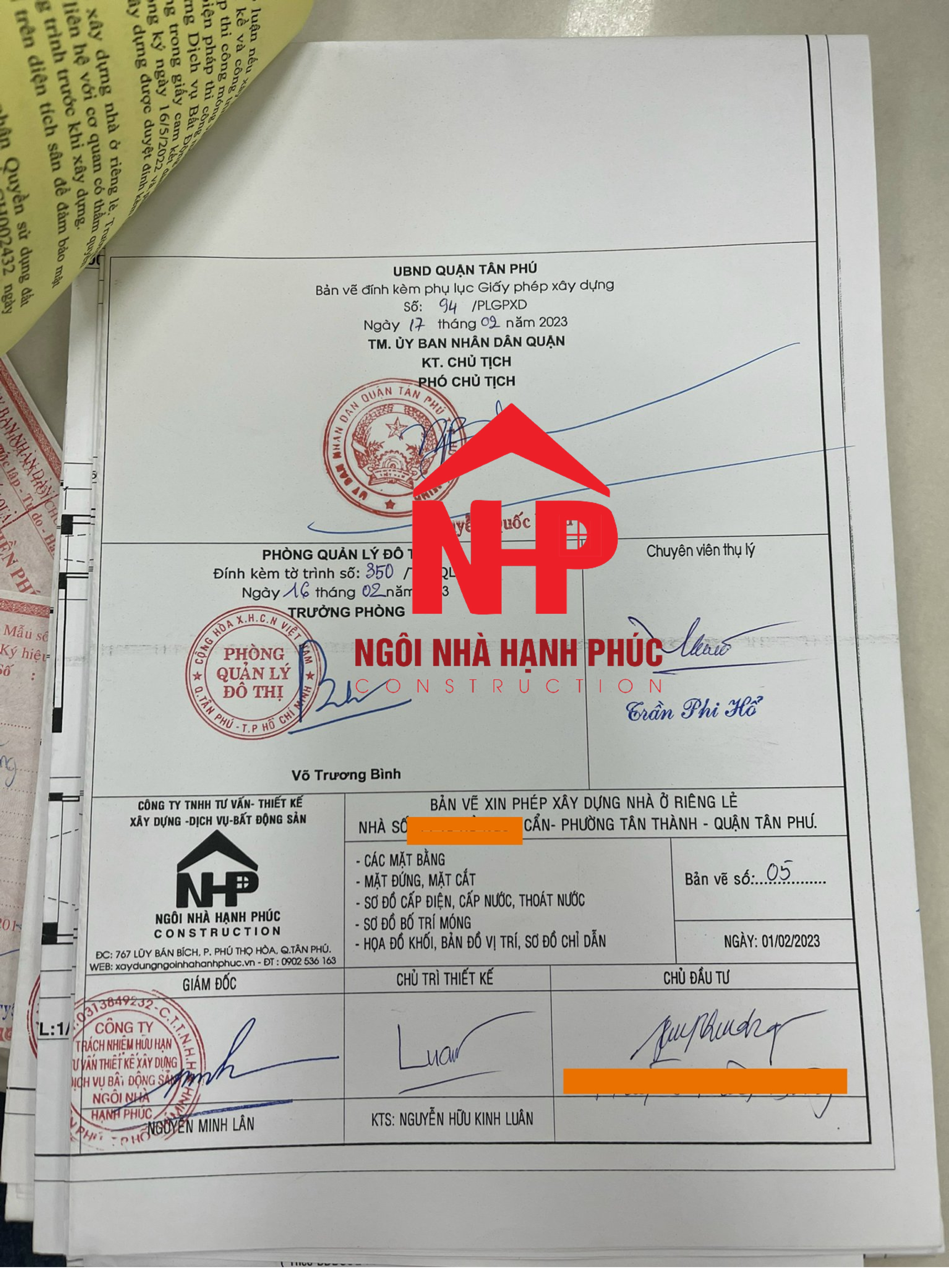 GIẤY PHÉP XÂY DỰNG GỬI KHÁCH HÀNG(2/2023)