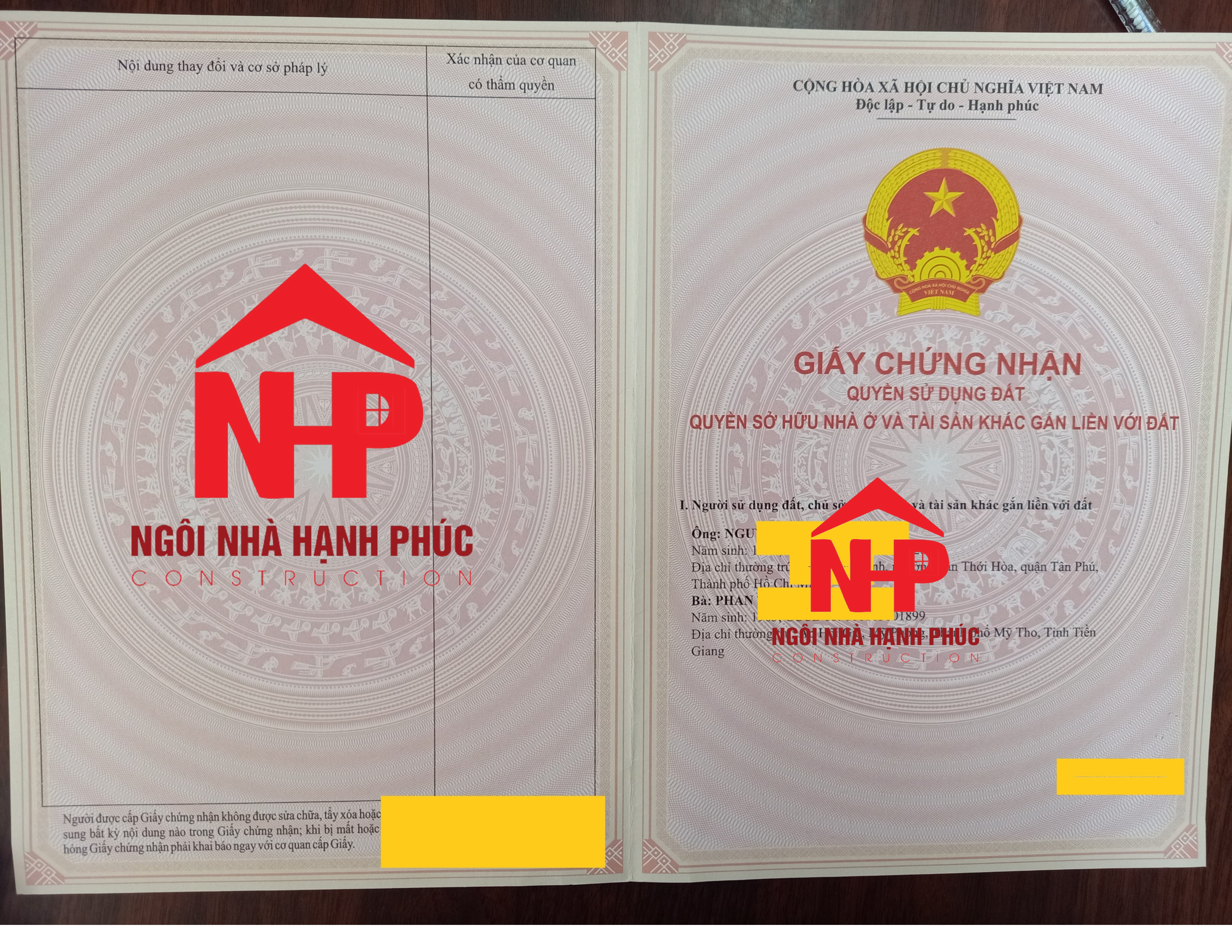Sổ hồng trao tay 25-5