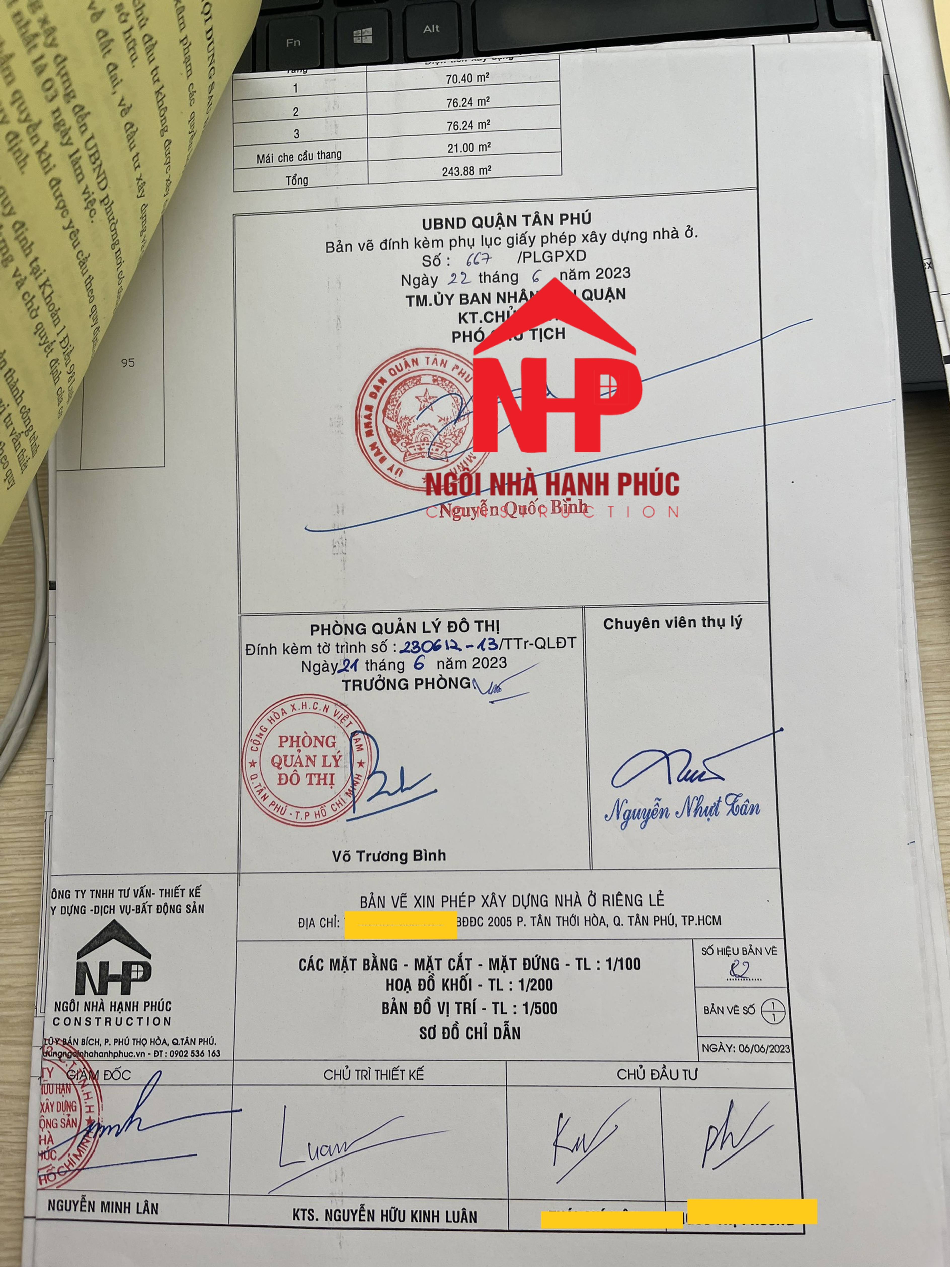 Sau 15 ngày hoàn thành hồ sơ Điều chỉnh giấy phép xây dựng cho khách hàng