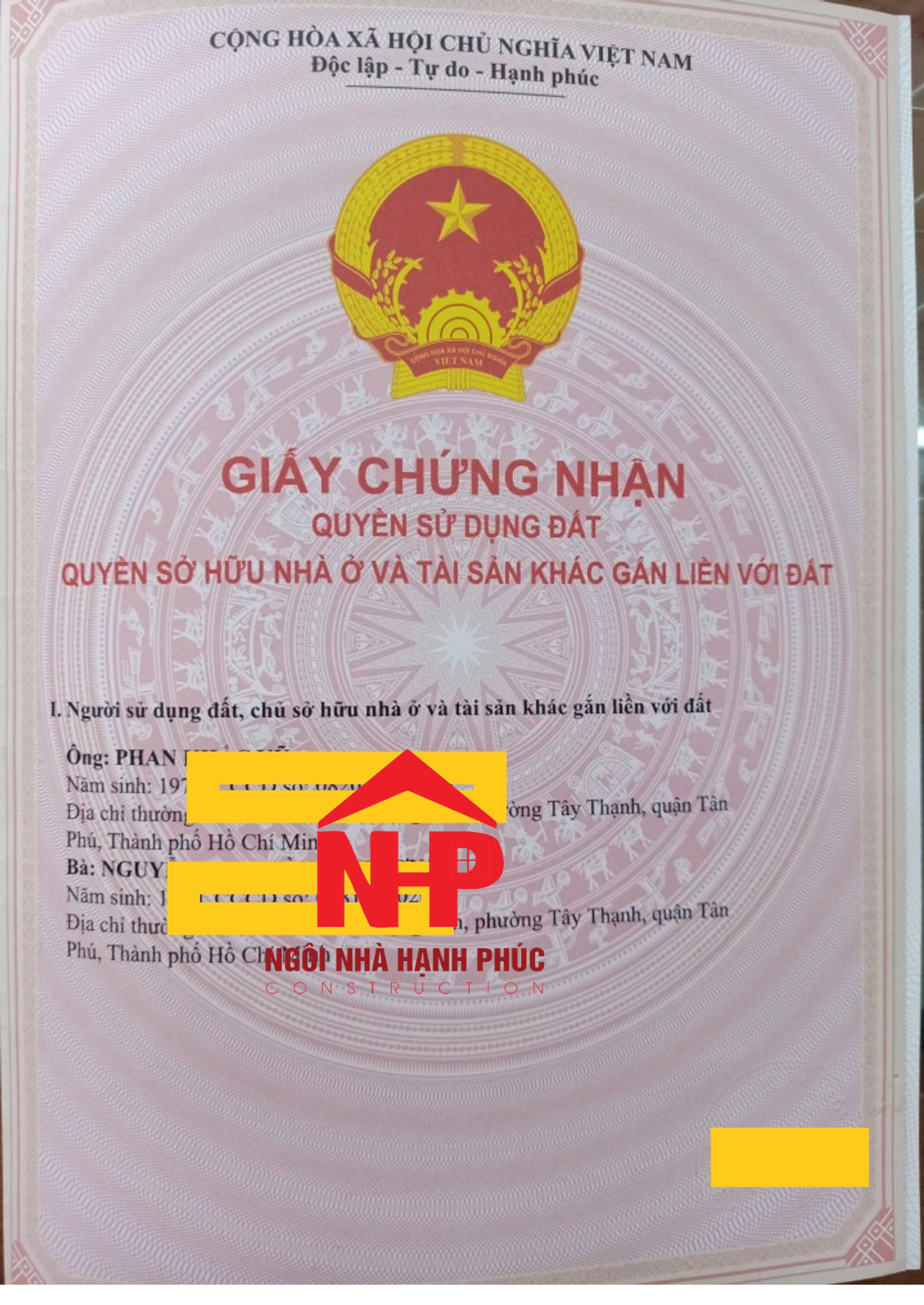 Hoàn thành hồ sơ Hoàn công cấp đổi GCN – Sổ hồng trao tay 08/06