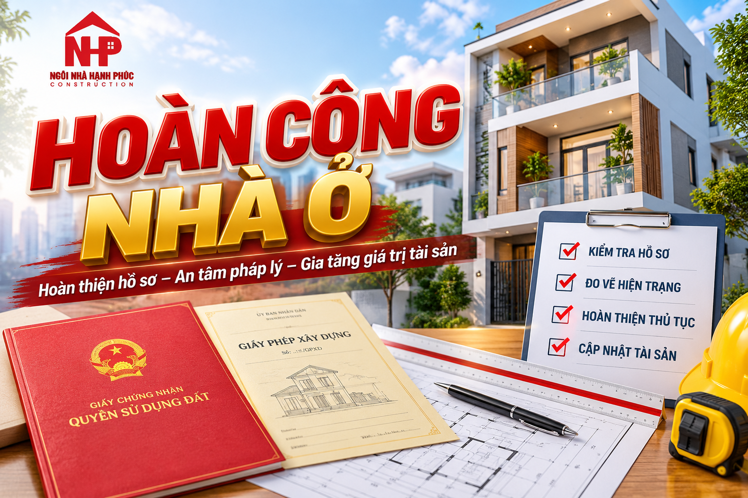 Hoàn công nhà ở: Hồ sơ, thủ tục và những điều cần lưu ý